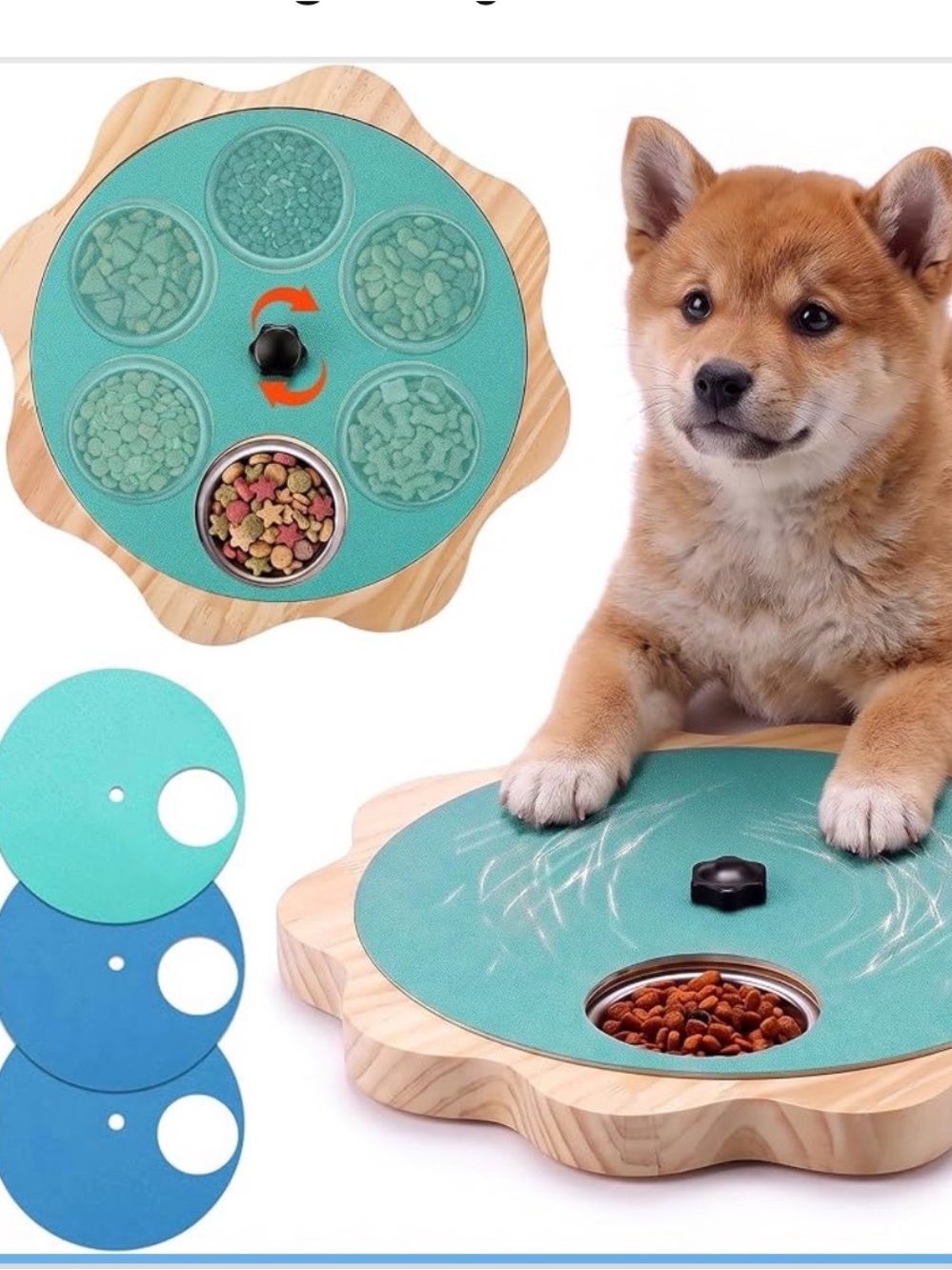 Interactive Dog Slow Feeder Puzzle Toy Scratch Board